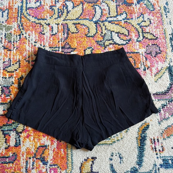 Black Flowy Highwaisted Shorts - Picture 2 of 3